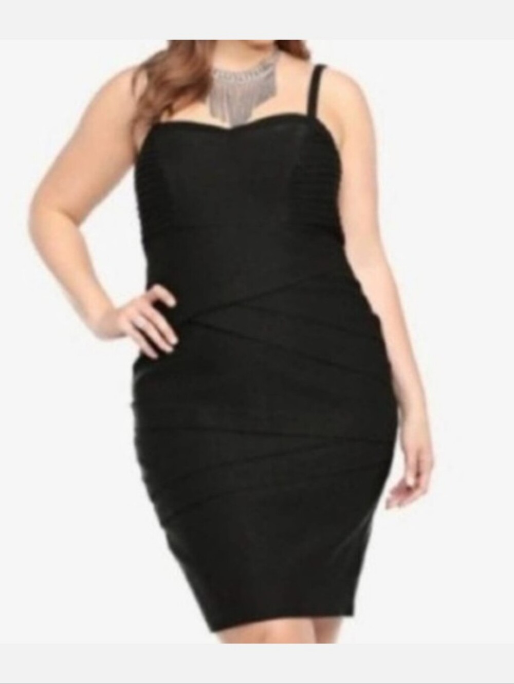 Torrid Black Smocked Sleeveless Bodycon Dress Women's Plus Size 26